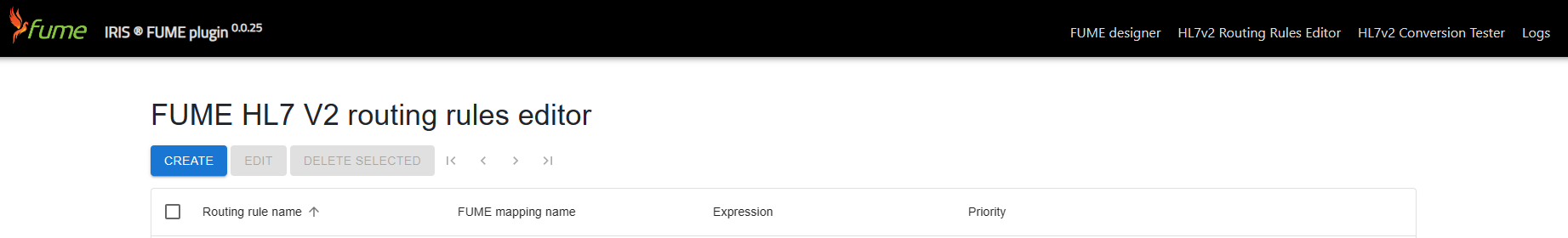 FUME plugin routing rules editor