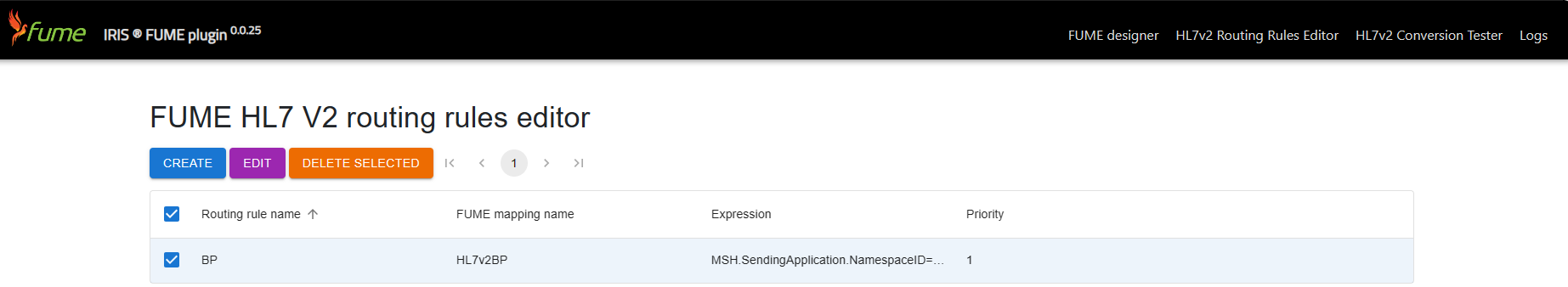 FUME plugin routing rules editor